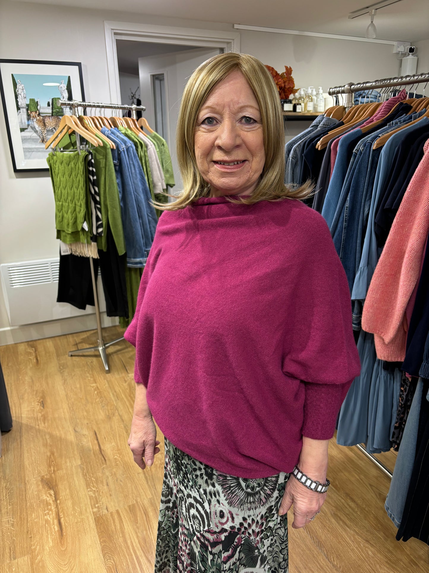 Asymmetric Draped Soft Knitted Jumper | Wine