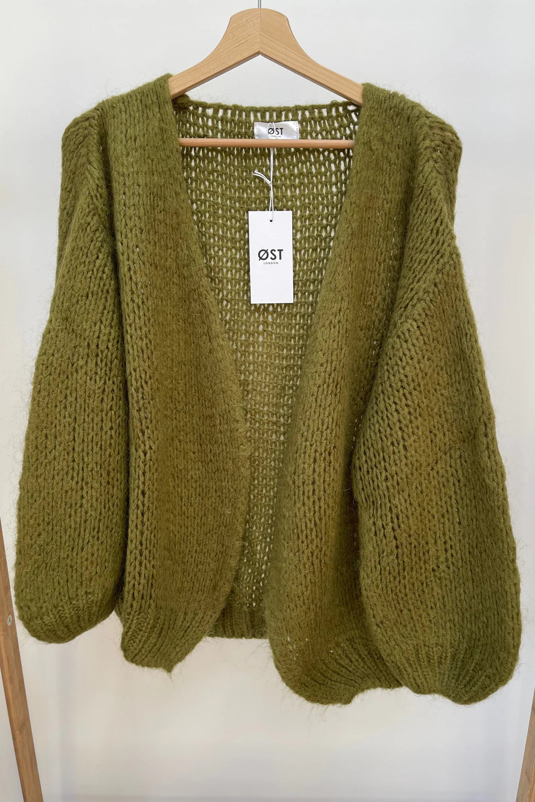 Smila Mohair Blend Cardigan | Olive
