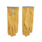 3 Button Faux Fur Trimmed Gloves | Mustard
