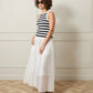 Chalk Indy Stripe Vest | Cream & Navy