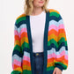 Bella Cardigan | Multi Rainbow Waves