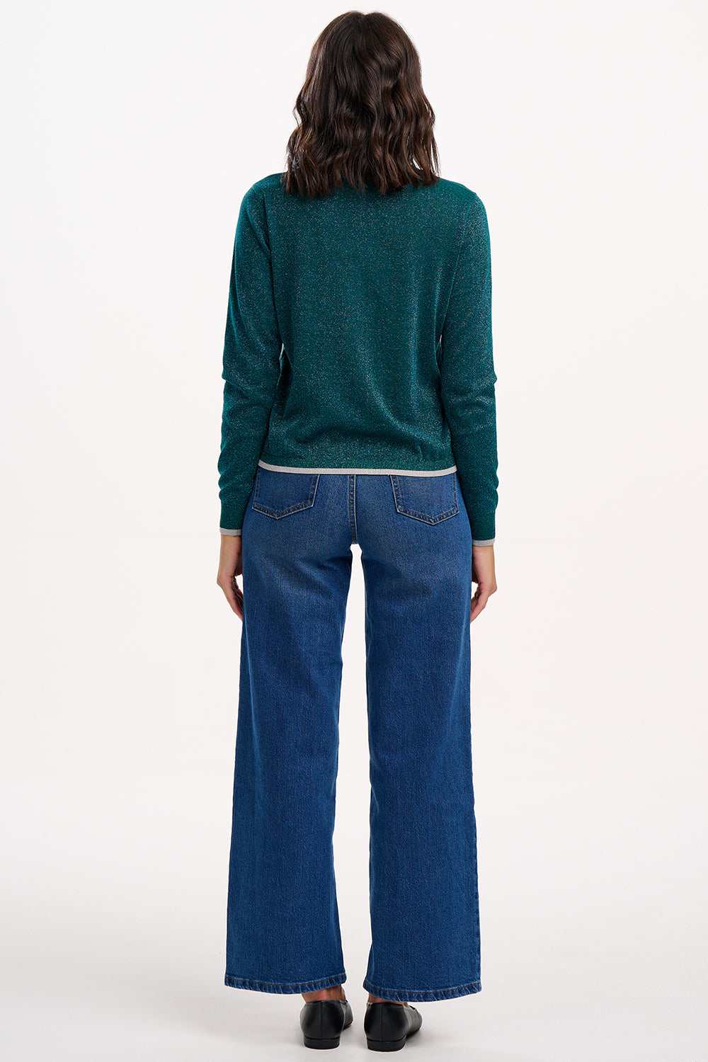 Ophilia Cardigan | Teal Sparkle