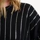 Anjali Sequin Jumper | Silver Stripes