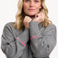 Kelli Roll Neck Jumper | Light Grey Fleck
