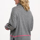 Kelli Roll Neck Jumper | Light Grey Fleck
