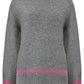Kelli Roll Neck Jumper | Light Grey Fleck