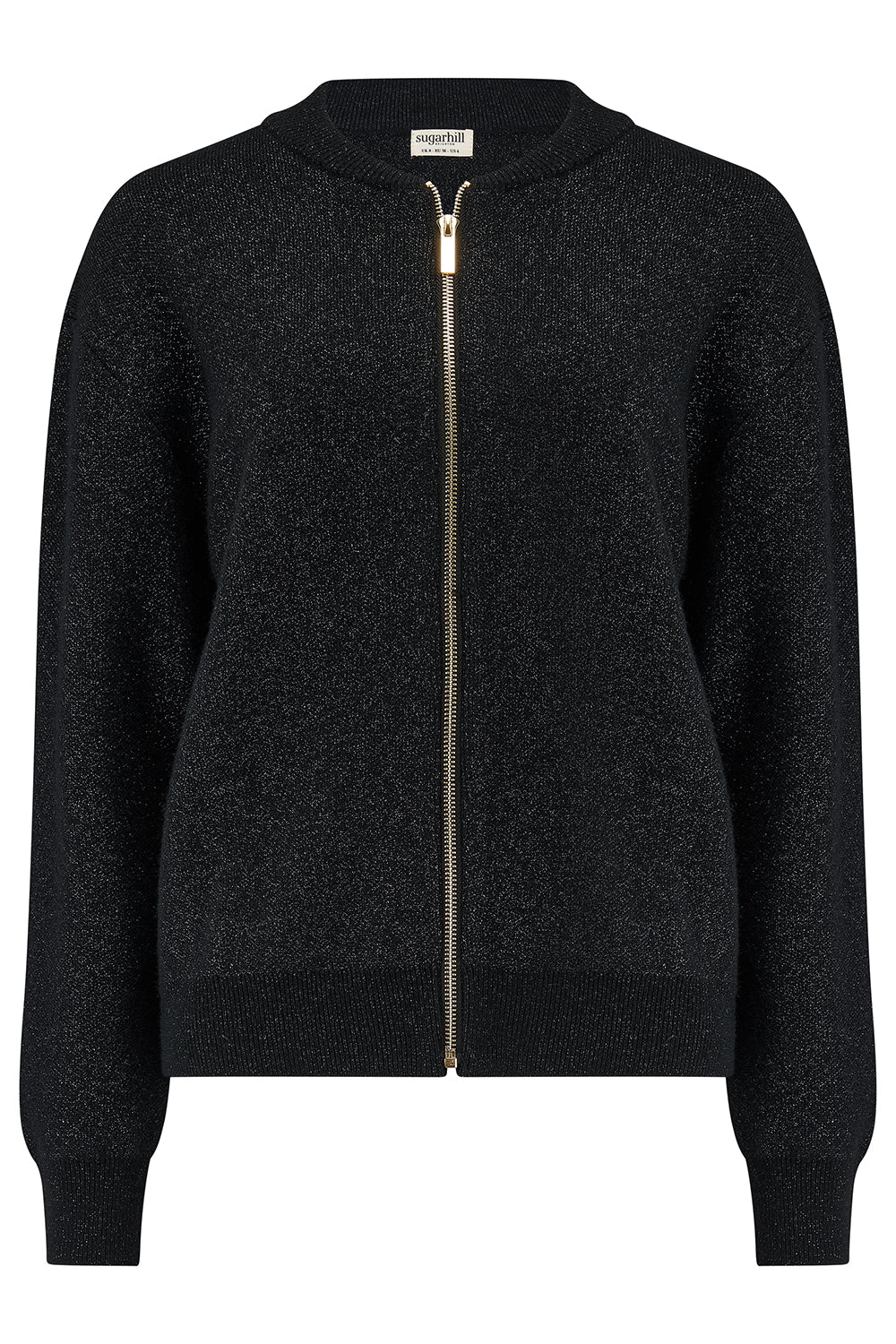 Solana Bomber Jacket | Black Sparkle