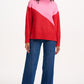 Winona Roll Neck Jumper | Pink & Red