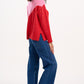 Winona Roll Neck Jumper | Pink & Red