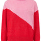 Winona Roll Neck Jumper | Pink & Red