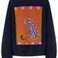 Essie Jumper | Navy Leopard Rays
