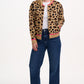 Solana Knitted Bomber | Tan & Black Natural Leopard