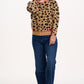 Solana Knitted Bomber | Tan & Black Natural Leopard