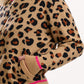 Solana Knitted Bomber | Tan & Black Natural Leopard