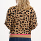 Solana Knitted Bomber | Tan & Black Natural Leopard