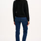Phily Bow Cardigan | Black & Pink
