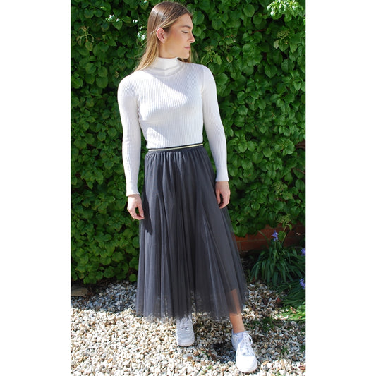 Tulle Layer Skirt |Charcoal