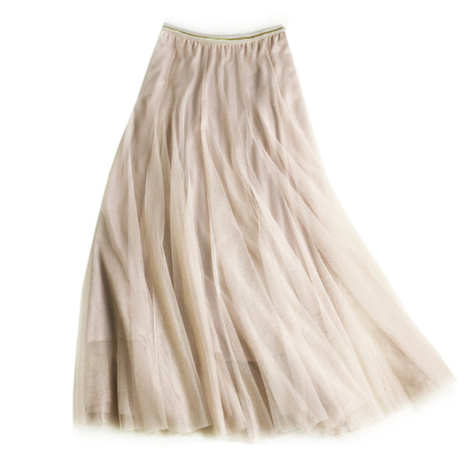 Tulle Layer Skirt in Latte