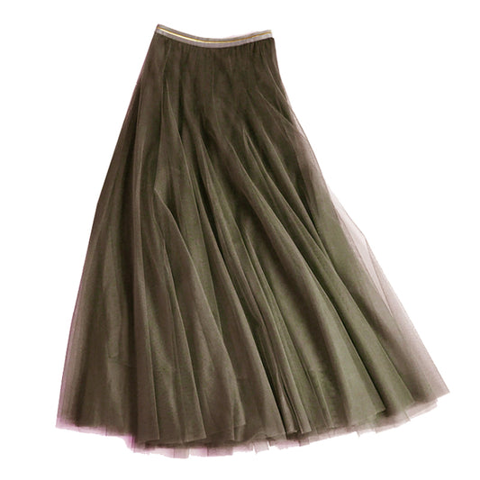 Tulle Layer Skirt | Olive