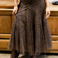 Tulle Layer Skirt in Brown Leopard Print