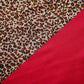 Block Colour Leopard Print Scarf | Fuchsia