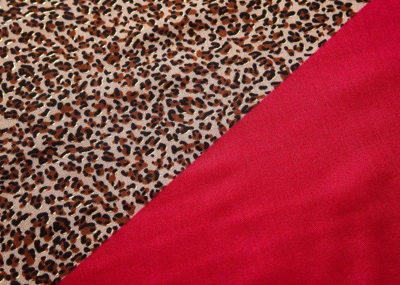 Block Colour Leopard Print Scarf | Fuchsia