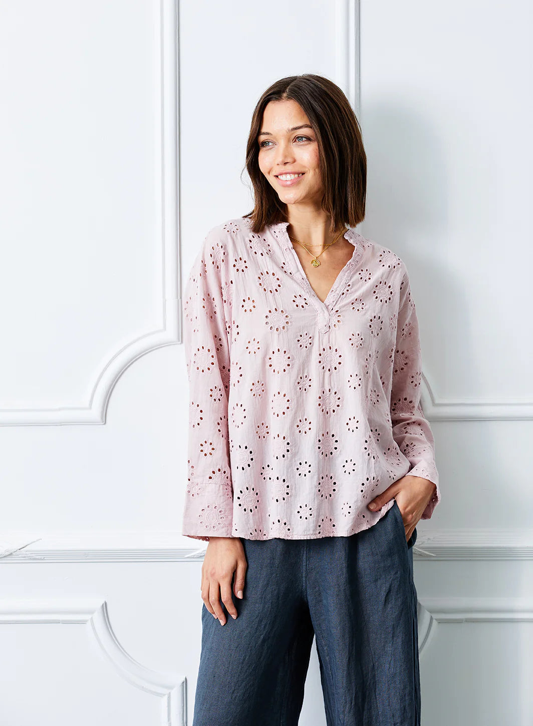 Suzy D Peru Broderie Anglaise Top | Petal