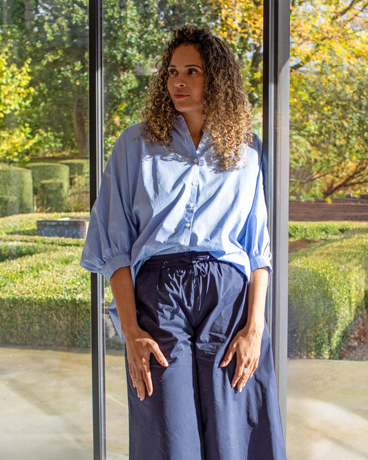 Chalk Poppy Shirt | Blue