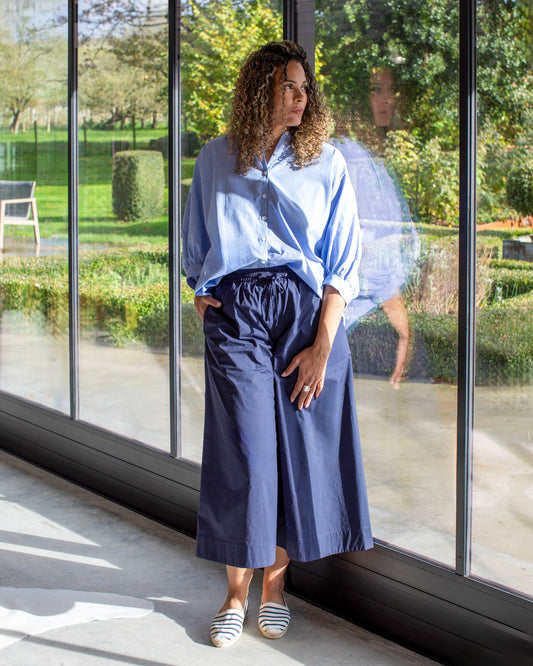 Chalk Poppy Shirt | Blue