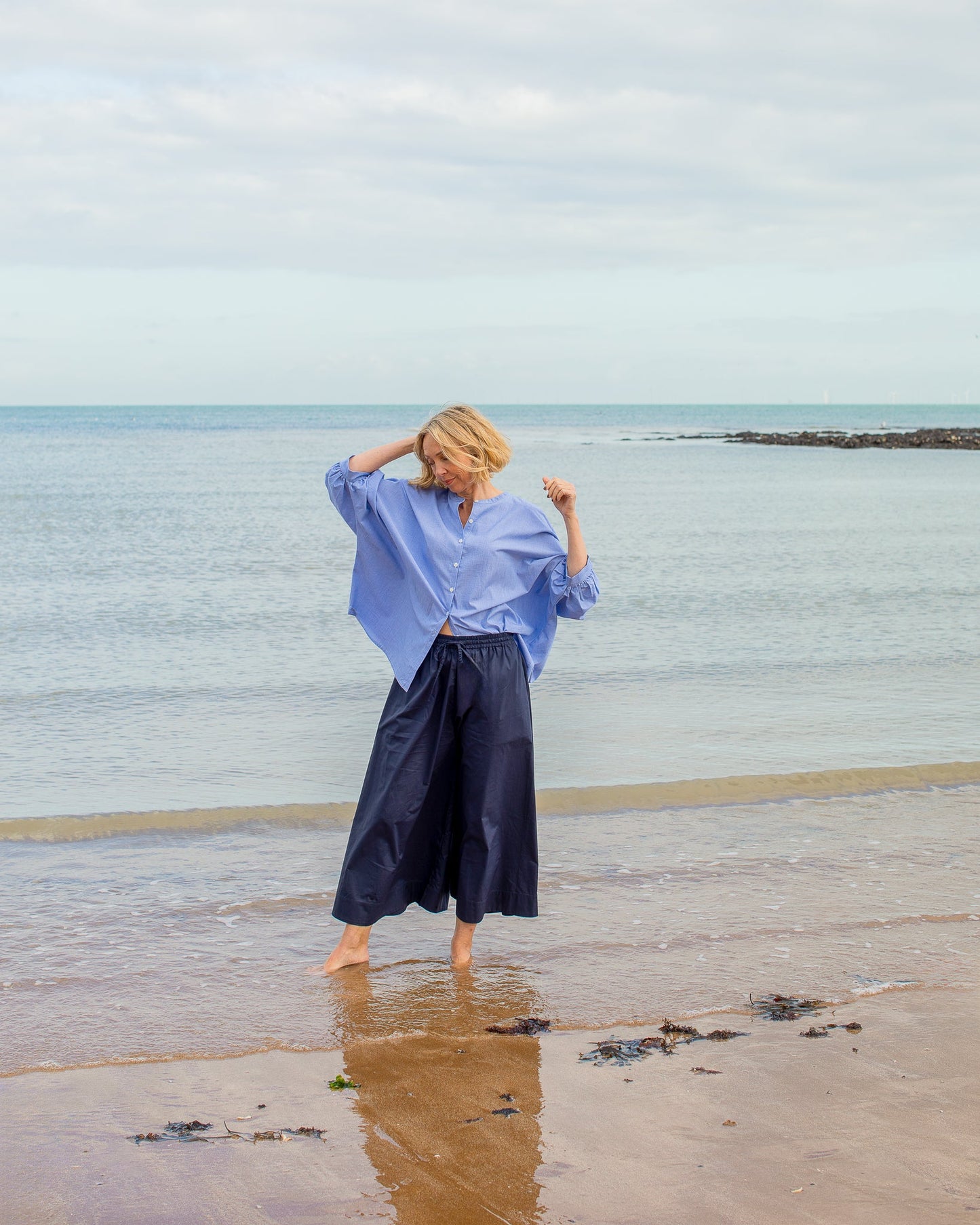 Chalk Poppy Shirt | Blue