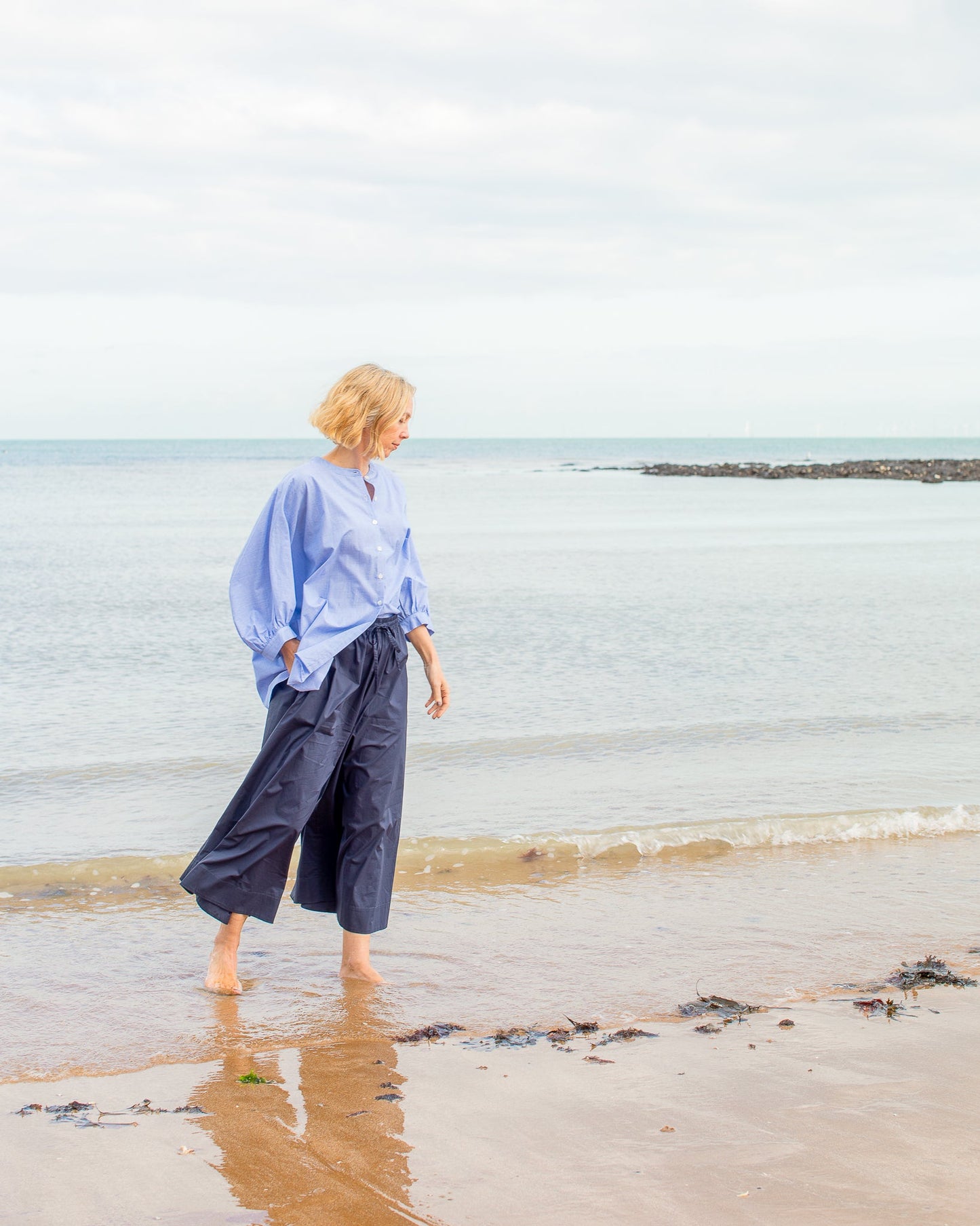 Chalk Poppy Shirt | Blue