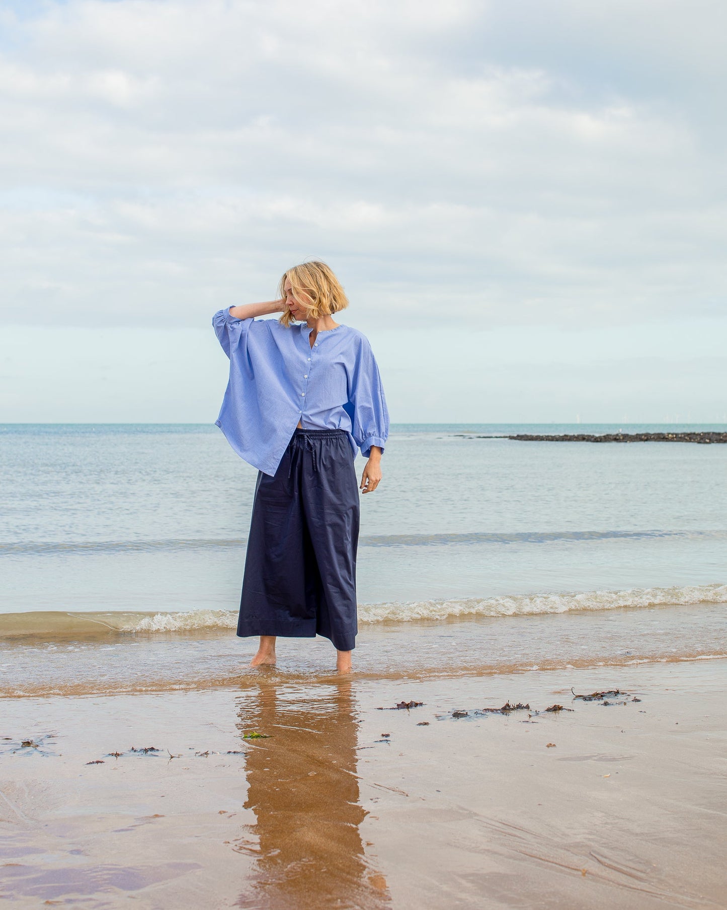 Chalk Poppy Shirt | Blue
