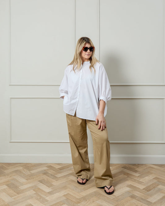 Chalk Poppy Shirt | White