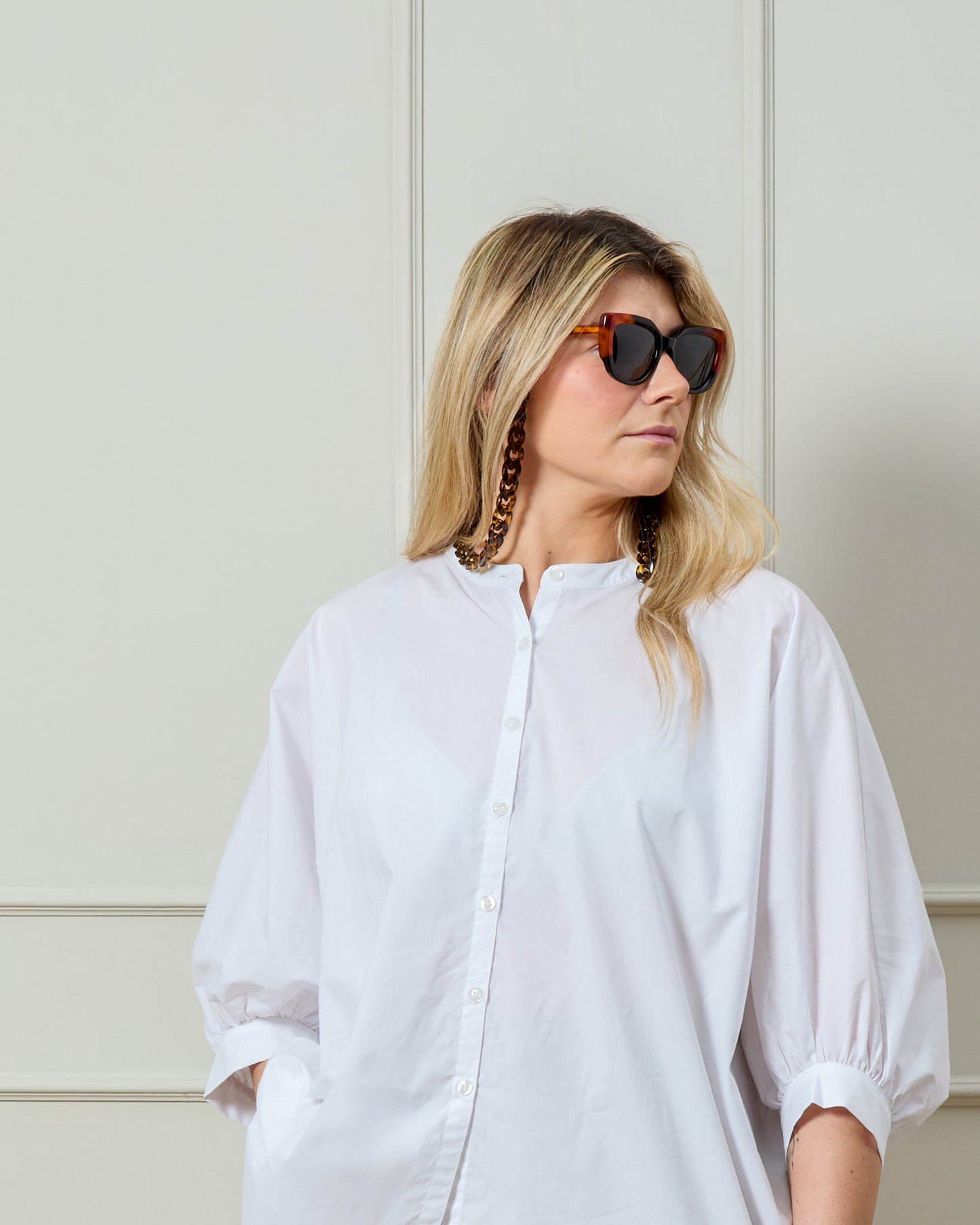 Chalk Poppy Shirt | White