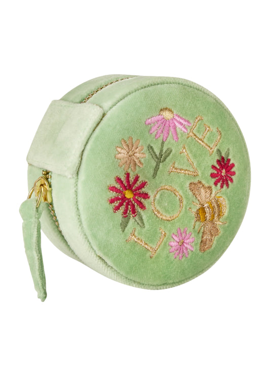 Powder Love in a Meadow Round Jewellery Box | Mint