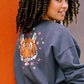 Eadie Relaxed Sweatshirt | Charcoal, Tiger & Stars