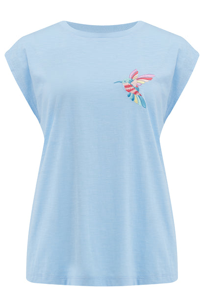 Sugarhill Chrissy Relaxed Tank T-Shirt | Tropical Hummingbird
