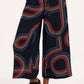 Ameera Cropped Wide Leg Trousers | Black Retro Racer