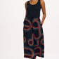 Ameera Cropped Wide Leg Trousers | Black Retro Racer