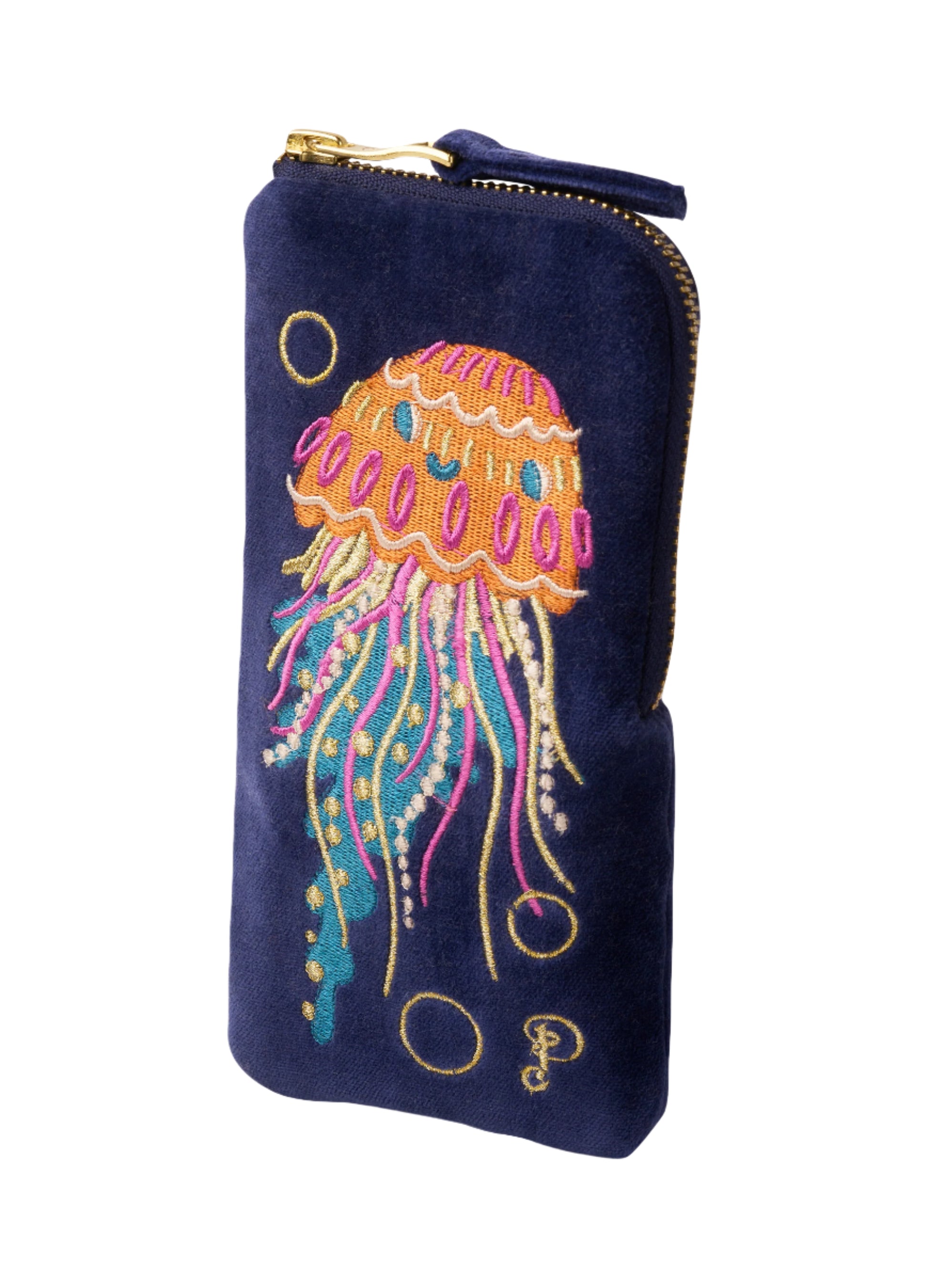 Powder Jolly Jelly Velvet Sunglasses Pouch | Navy