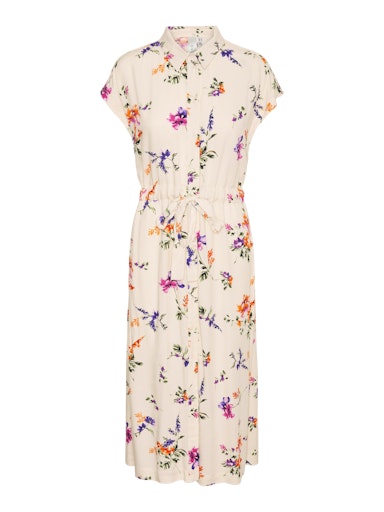 YAS Asina Midi Belt Dress | Whitecap Grey