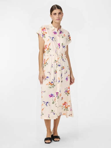 YAS Asina Midi Belt Dress | Whitecap Grey