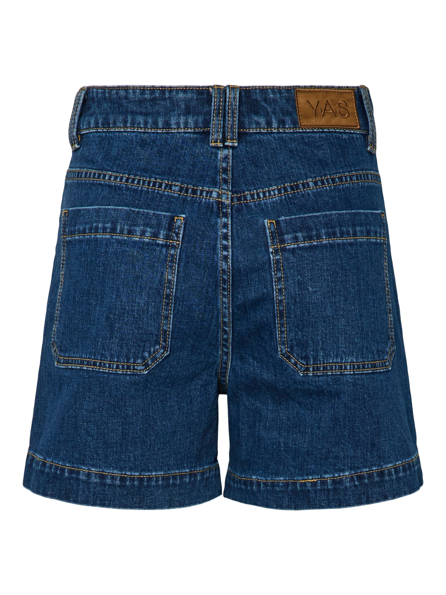 YAS Nema Denim Shorts | Medium Blue Denim