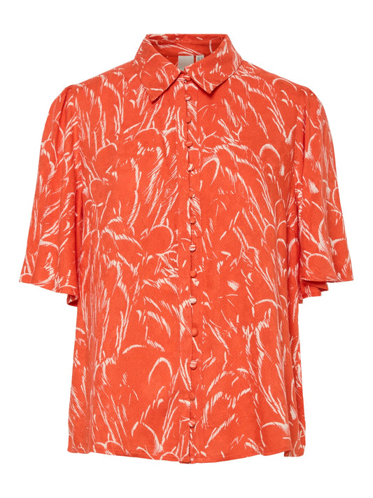 YAS Lefira Shirt | Cherry Tomato 