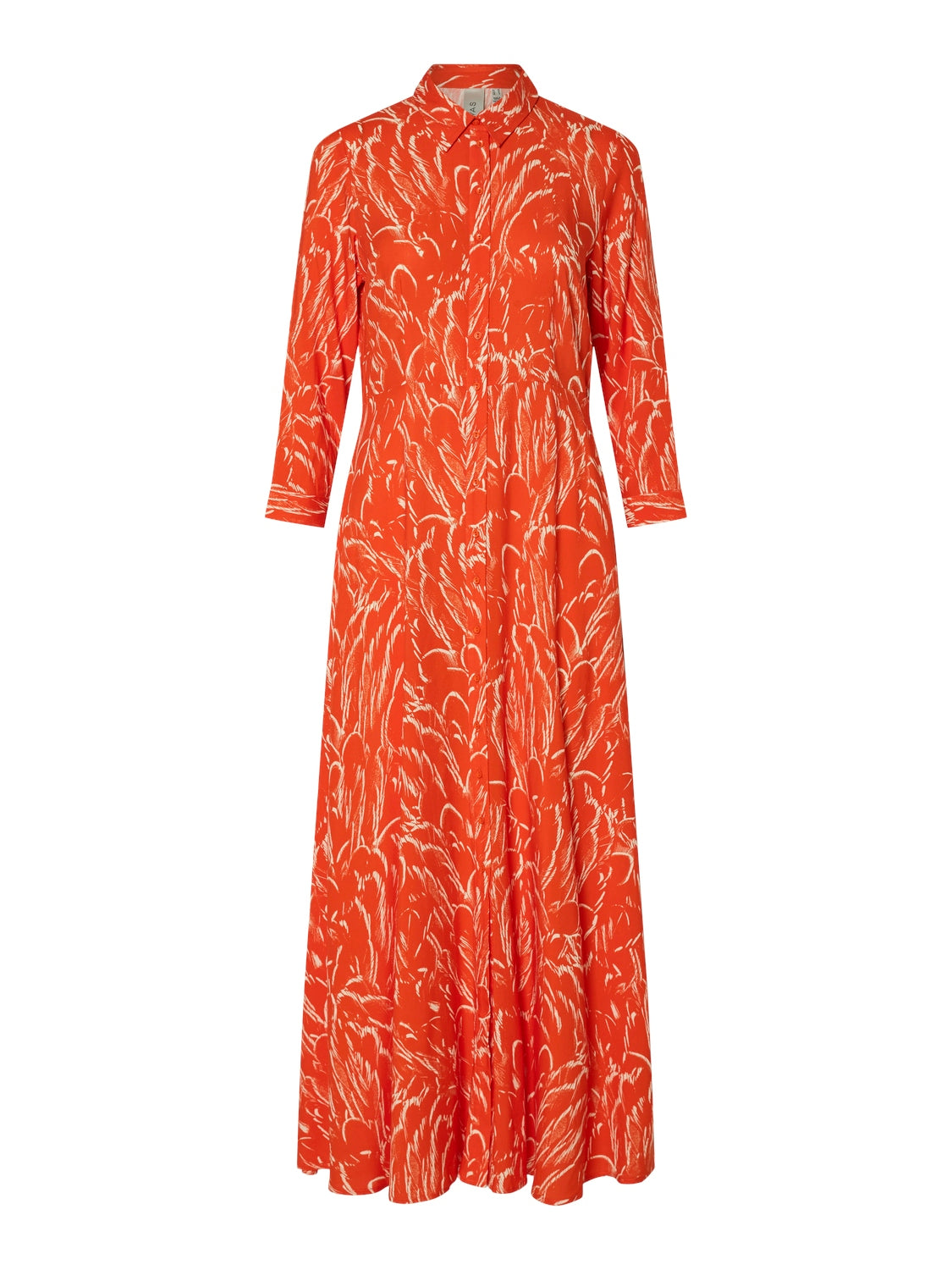 YAS Savanna Long Shirt Dress | Cherry Tomato 
