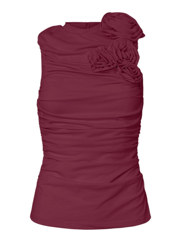 YAS Dona Sleeveless Top | Rhododendron