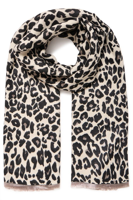 B Young Byvileopard Scarf | Black Mix
