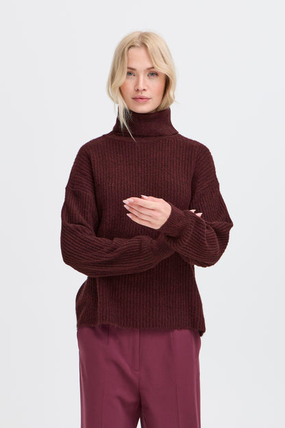B Young Byonema Rollneck Jumper | Port Royale Melange