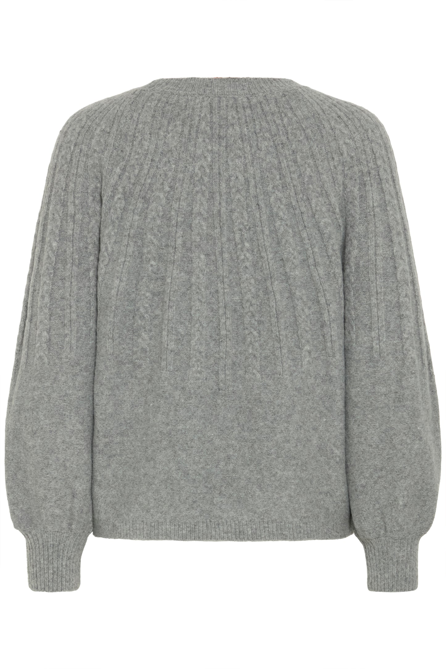 Bymagge Cable Jumper | Mid Grey Melange