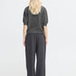 Byomea Deco Cardigan | Dark Grey Melange